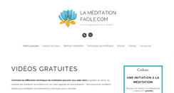 Desktop Screenshot of la-meditation-facile.com